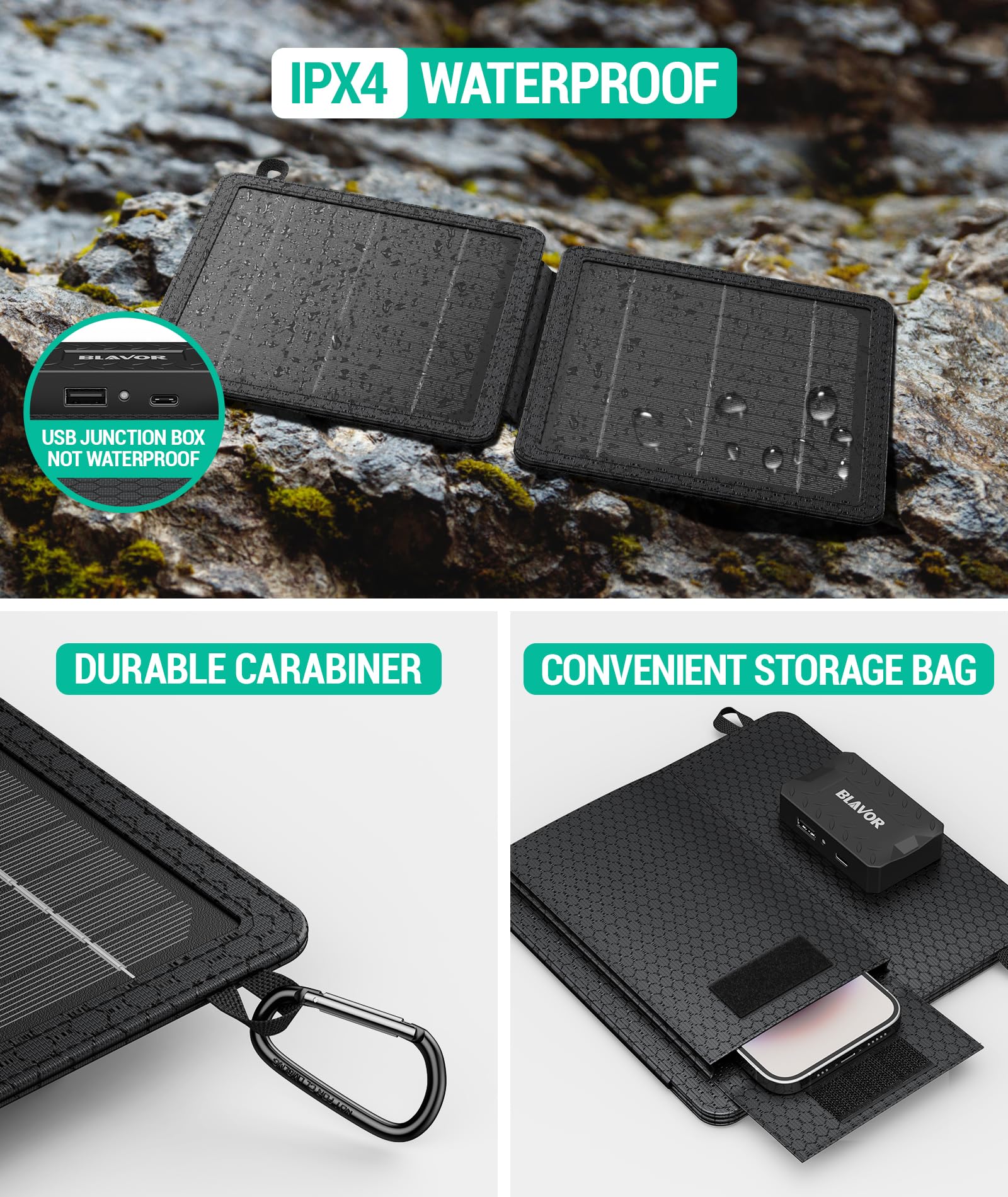 BLAVOR compact design weighs 0.81 lb and folds to fit in small packs.