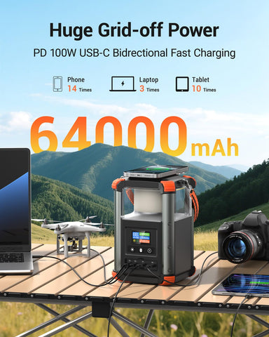 BLAVOR portable power station ports enabling simultaneous device charging.