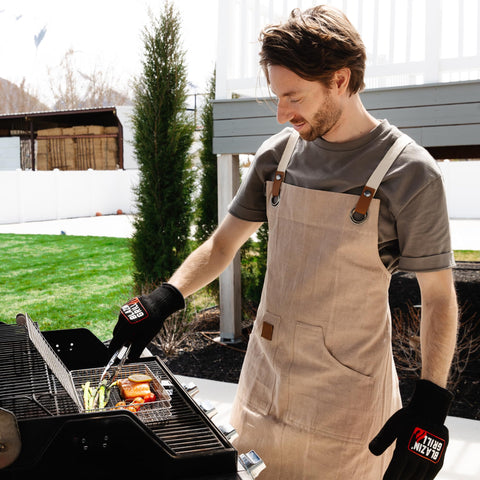 Blazin' Grill vegetables stay contained and easy to flip without spills.