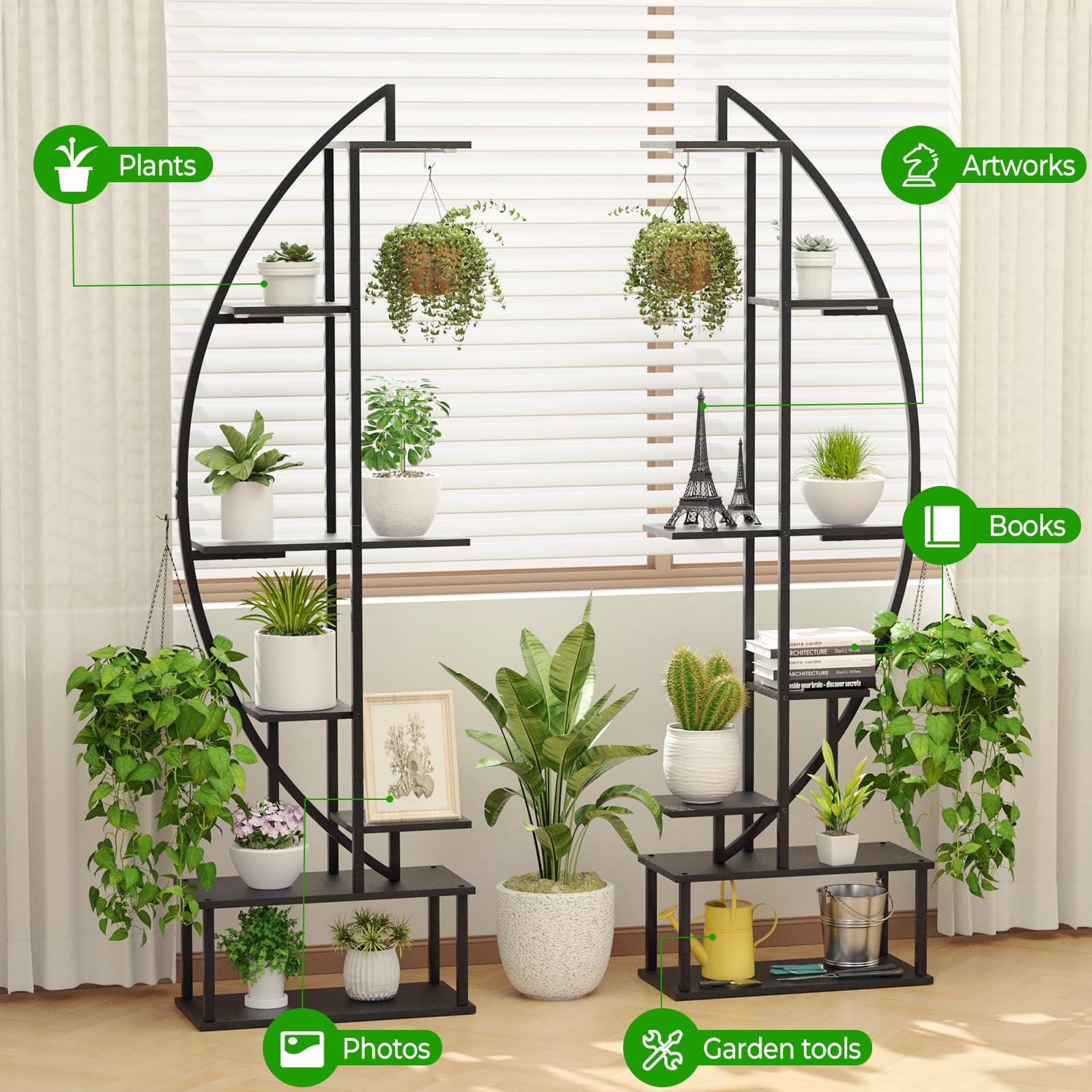 65-inch tall Blazpath stand showcasing vertical gardening space