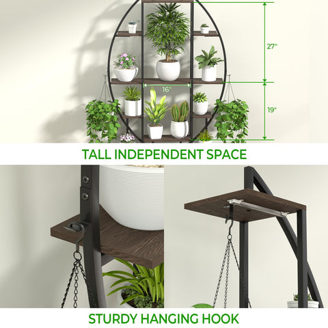 BLAZPATH arch-shaped seven-tier rack displaying tall plants