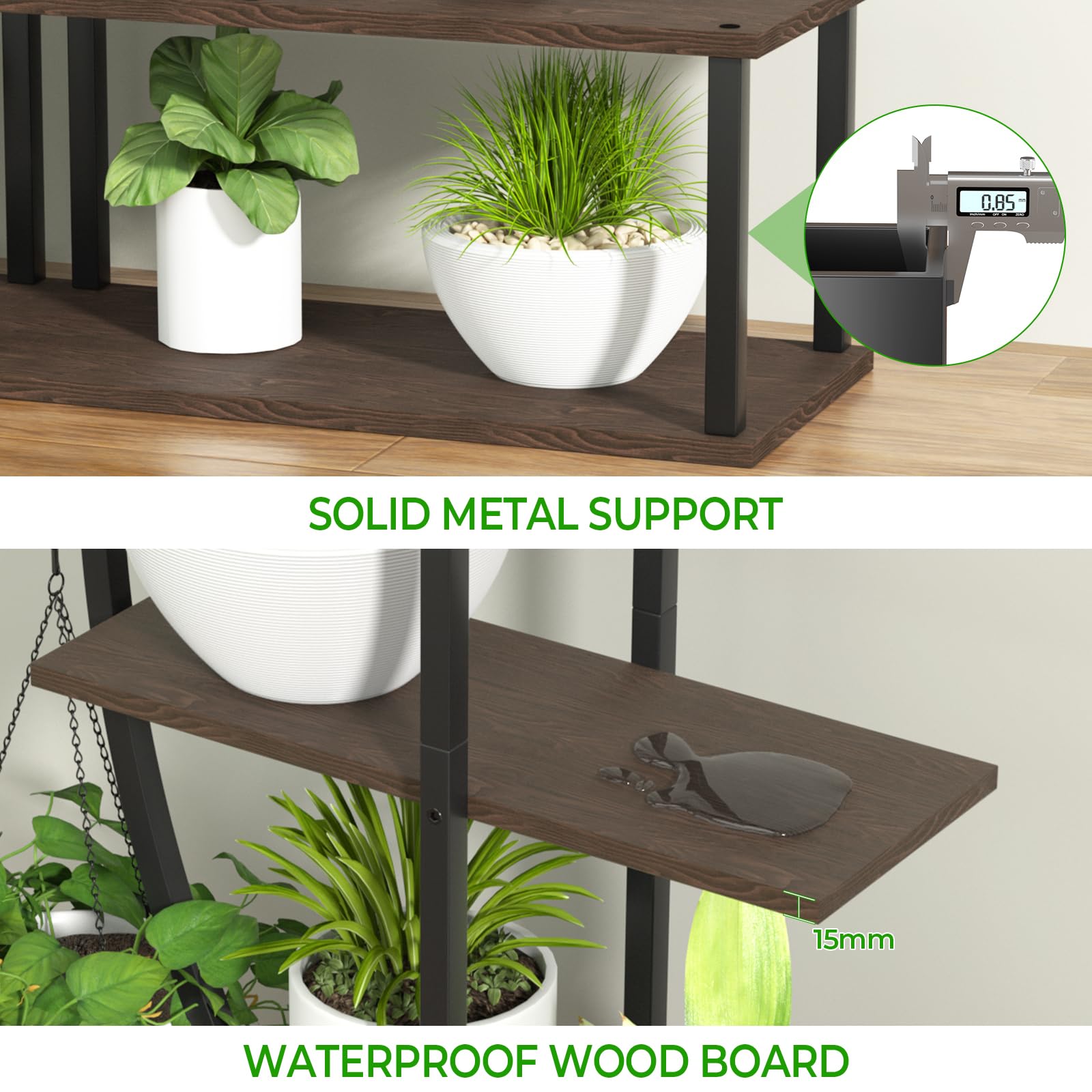 BLAZPATH indoor grow rack with waterproof boards for heavy plants
