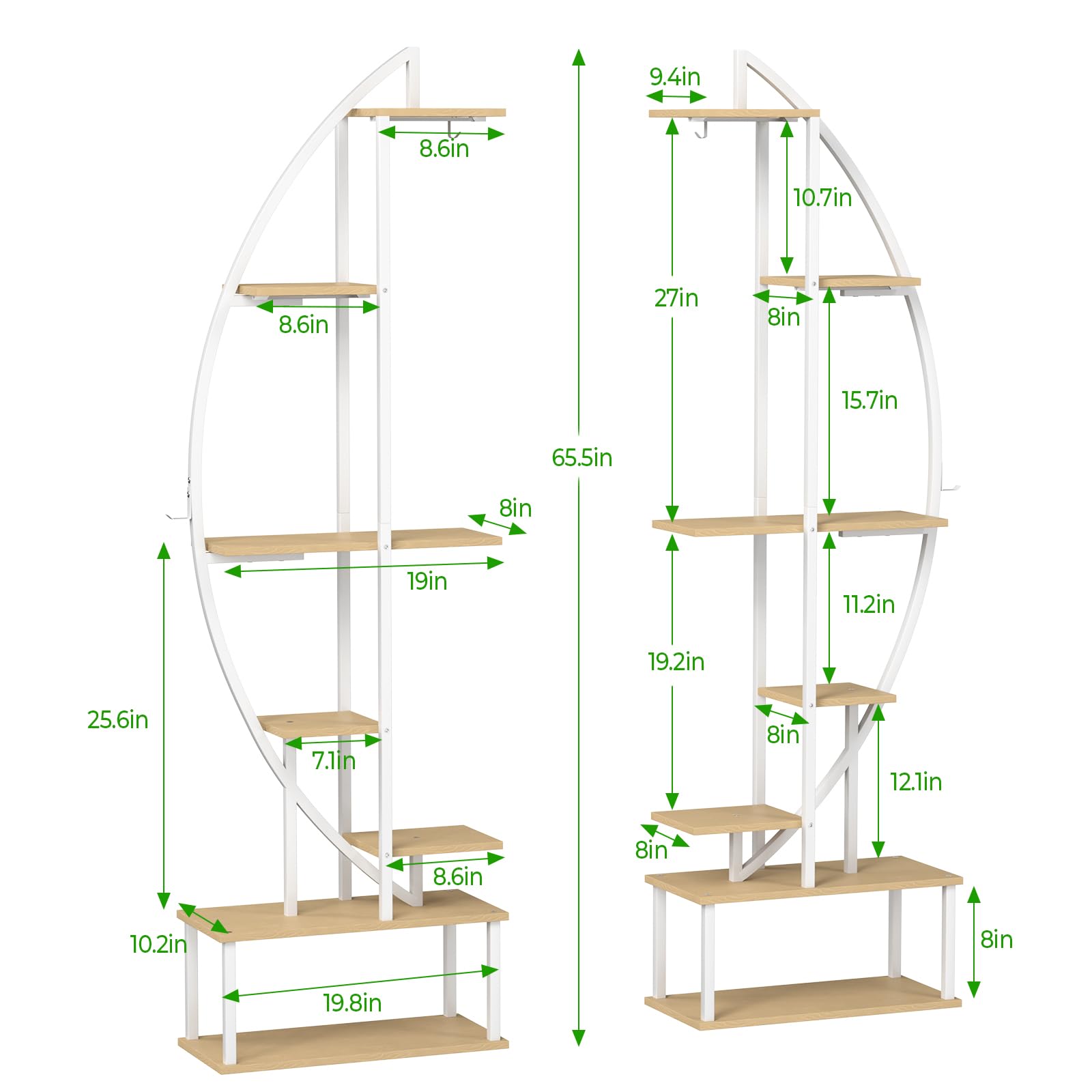BLAZPATH waterproof wooden boards on the rack support heavy plants safely
