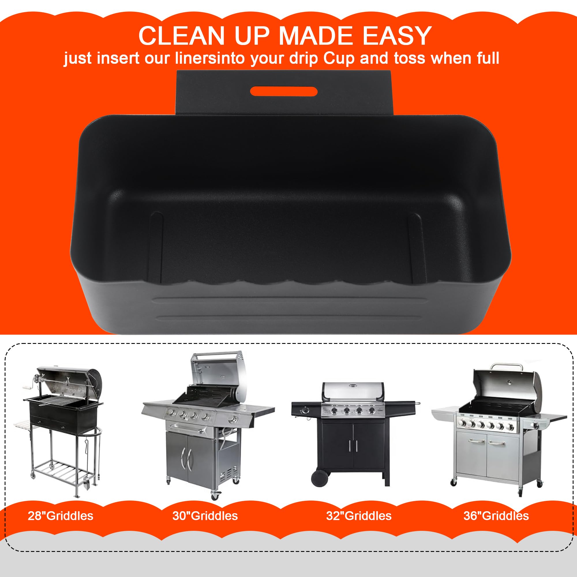 BLELEYLL easy-clean grease cup with liner compatibility