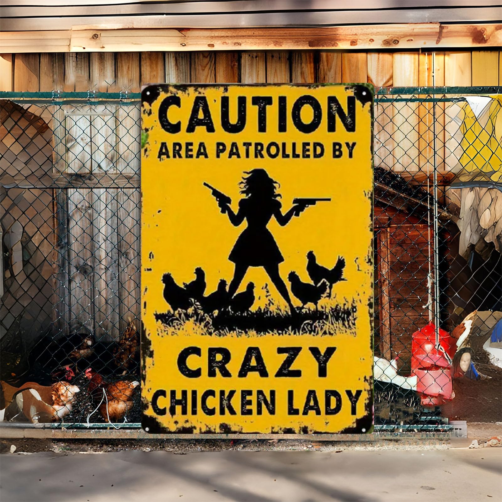 Bleihum chicken coop decor sign for indoor or outdoor use.