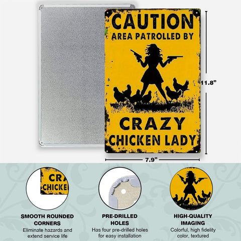 Bleihum funny chicken yard sign enhances outdoor whimsy.