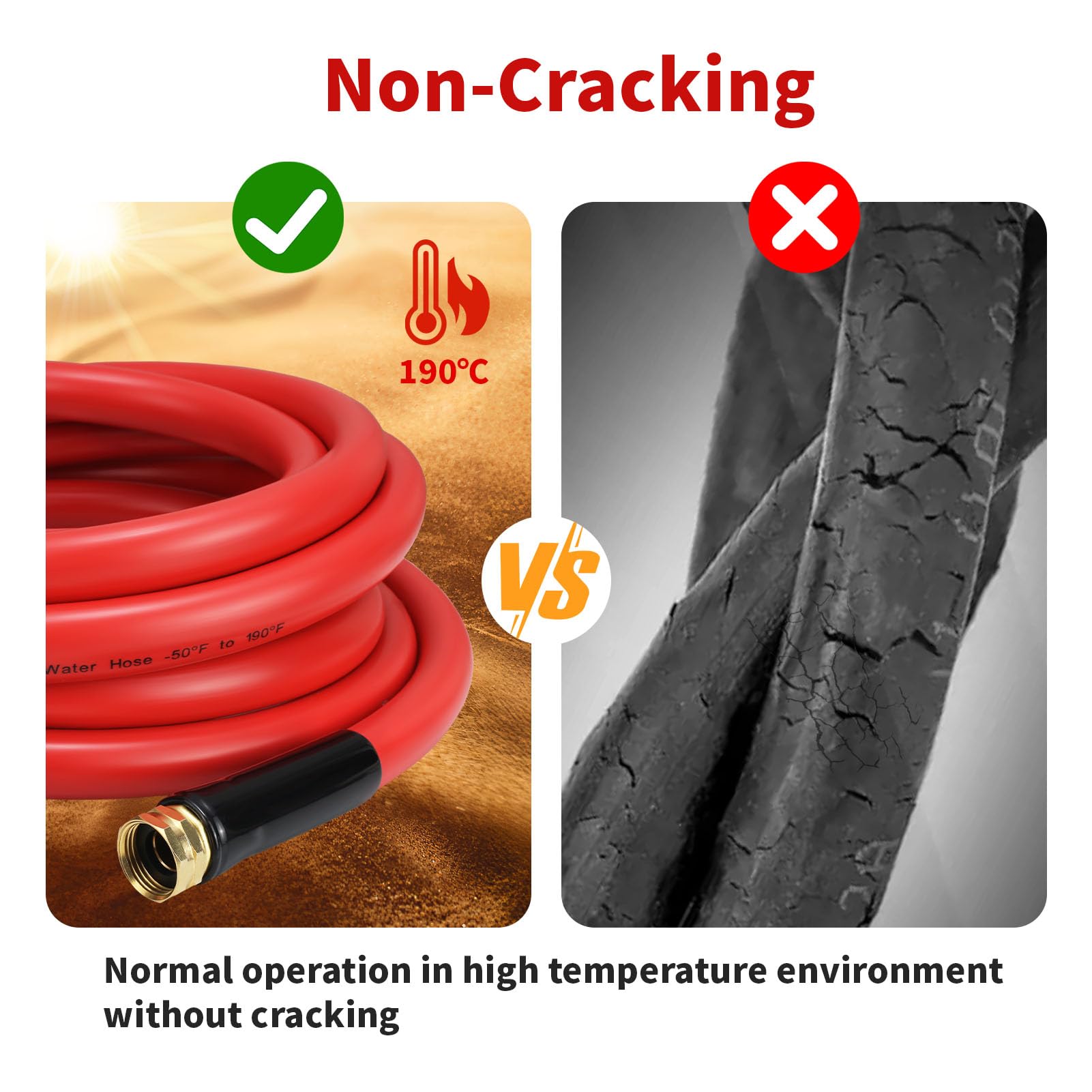BLENDLITE Garden Hose 3-layer construction withstands pressure during busy yard days.