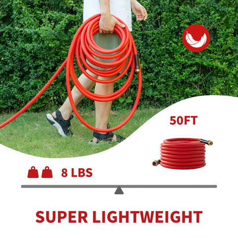 BLENDLITE Garden Hose with solid brass fittings ensures secure connections.