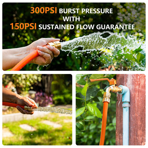 5/8 inch inner diameter on Blendlite hose provides steady water flow