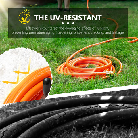BLENDLITE hose flexes in extreme cold, showing -40°F to 150°F resilience.