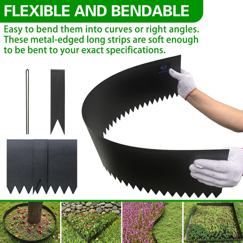 BLENNACY galvanized steel border adds long-lasting shape to flower beds.