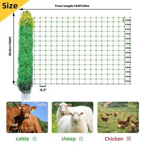 BLENNACY durable mesh with stainless wires for outdoor livestock fencing