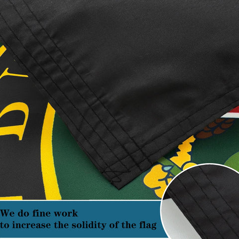 Bleshope heavy-duty polyester flag withstands rain and sun for long-lasting visibility.