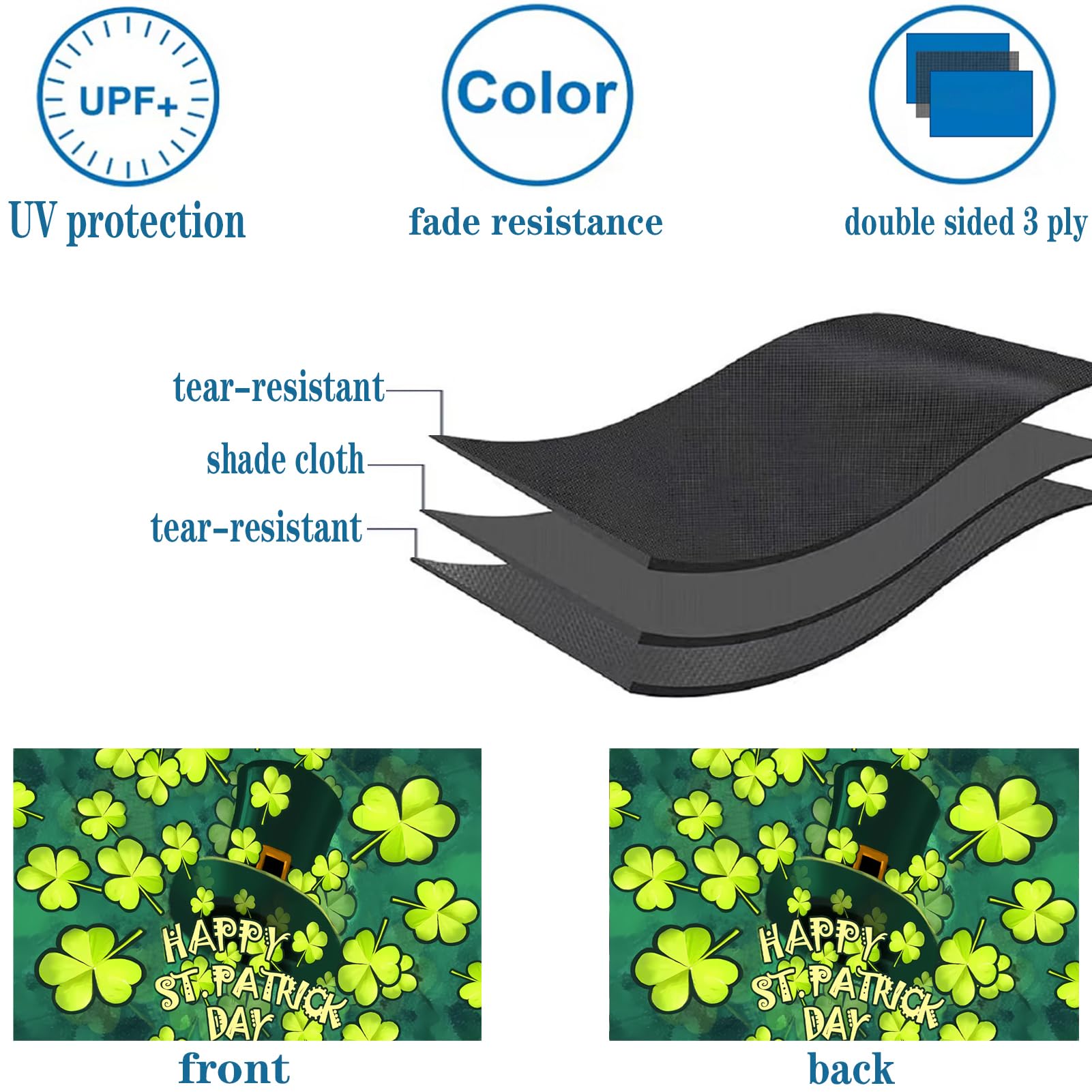Bleshope heavy-duty polyester flag delivers rain and sun resistance for outdoor use.