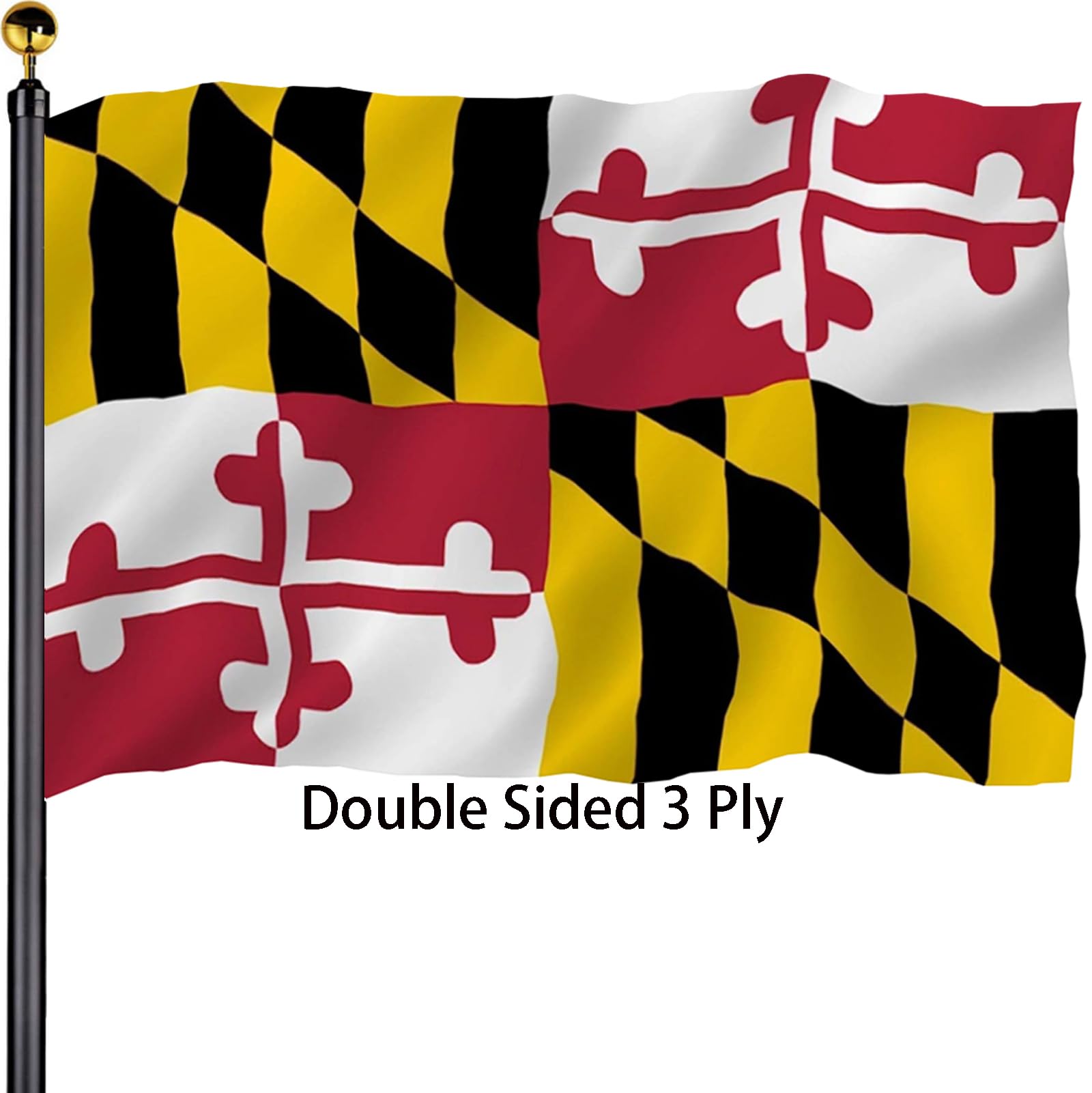 Bleshope Maryland flag 3x5 outdoor double-sided flag for clear outdoor display.