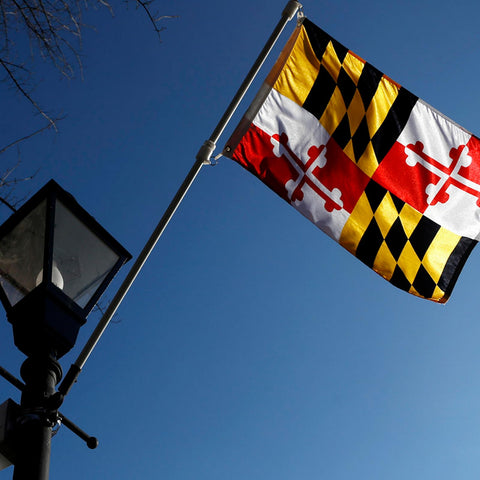 Bleshope Maryland flag suitable for indoor and outdoor use.