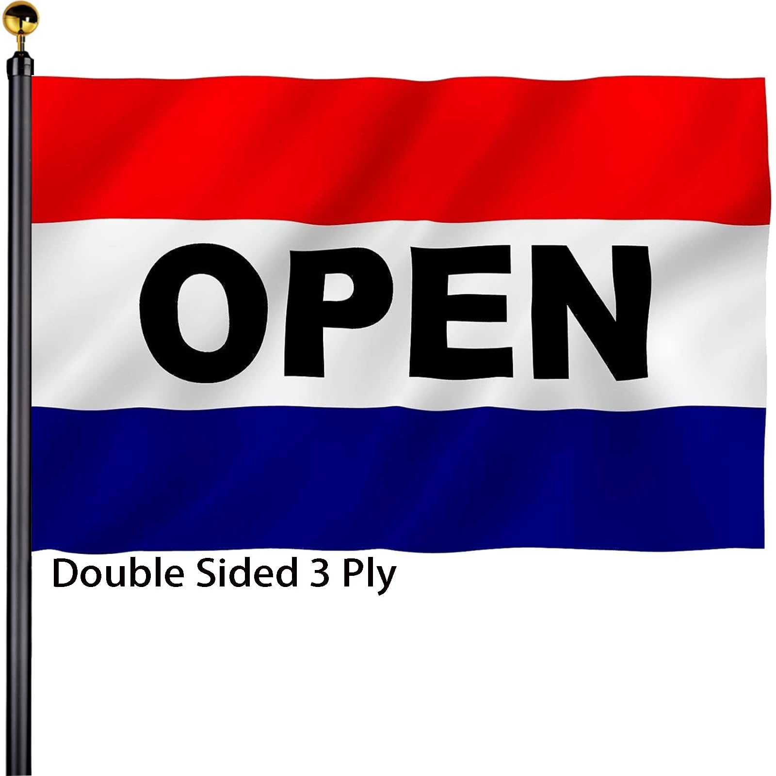 Bleshope Open Flags 3x5 outdoor double-sided banner for high visibility