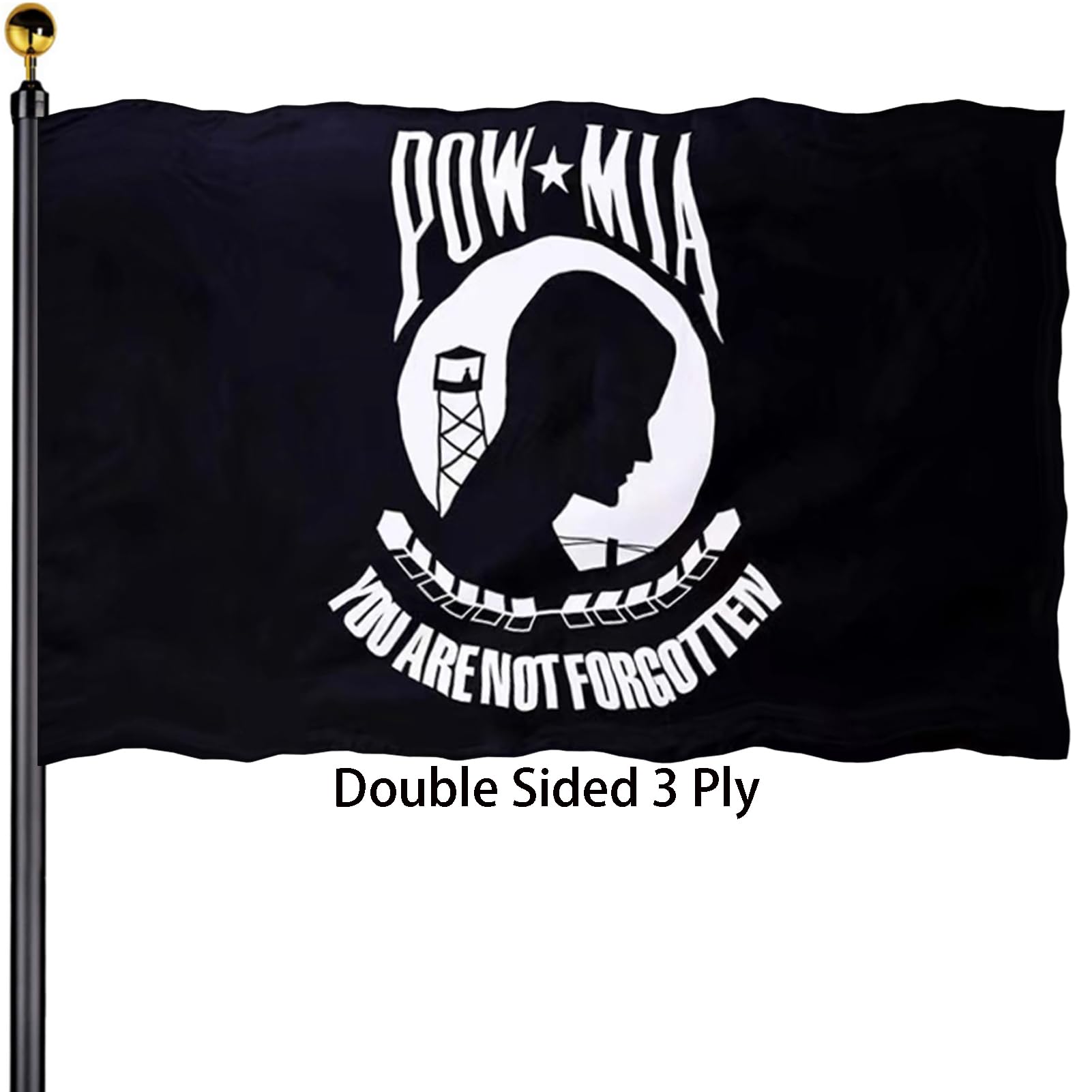 Bleshope Pow Flags 3x5 outdoor double-sided banner for vivid outdoor viewing
