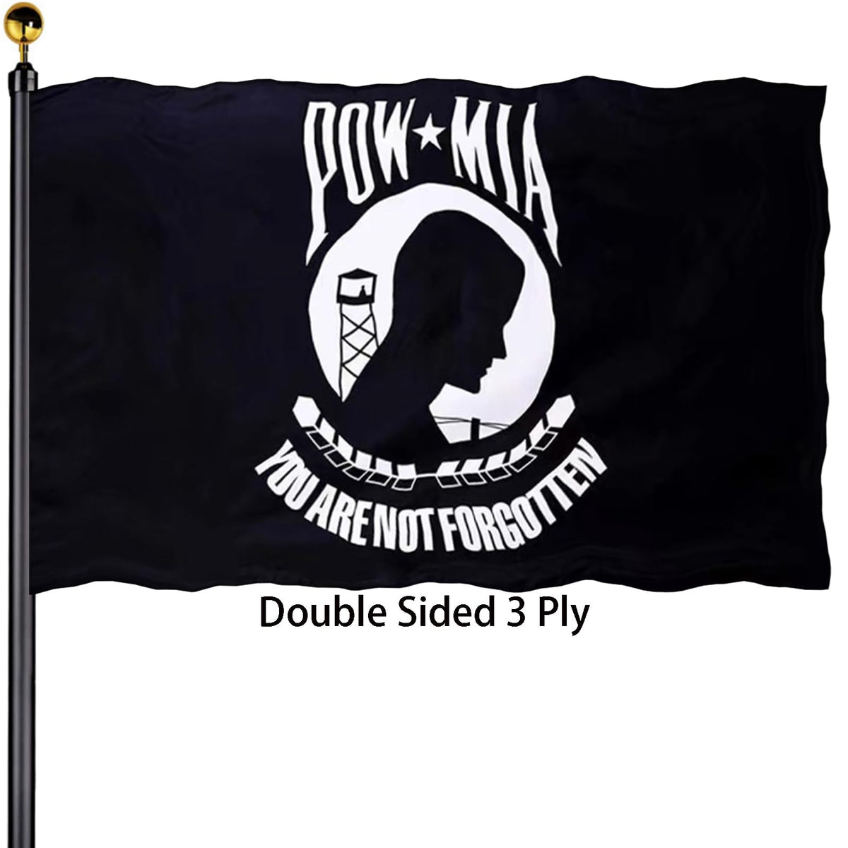 Bleshope Pow Flags 3x5 outdoor double-sided banner for vivid outdoor viewing