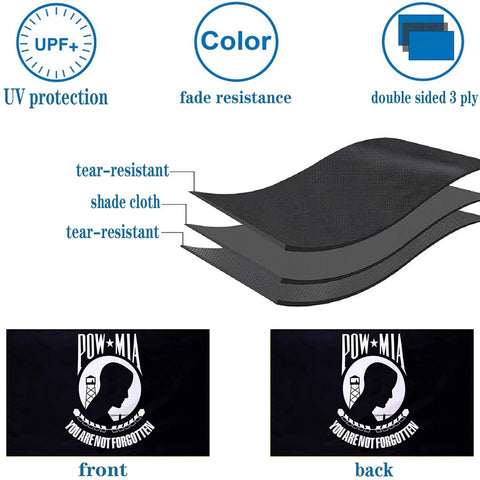 Bleshope Pow Flags heavy-duty polyester withstands sun and wind for outdoor displays