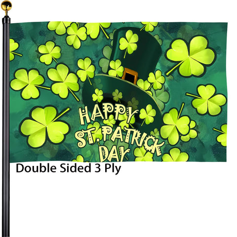 Bleshope St. Patrick's Day flag, 3x5 outdoor double-sided, highly visible for yard displays.