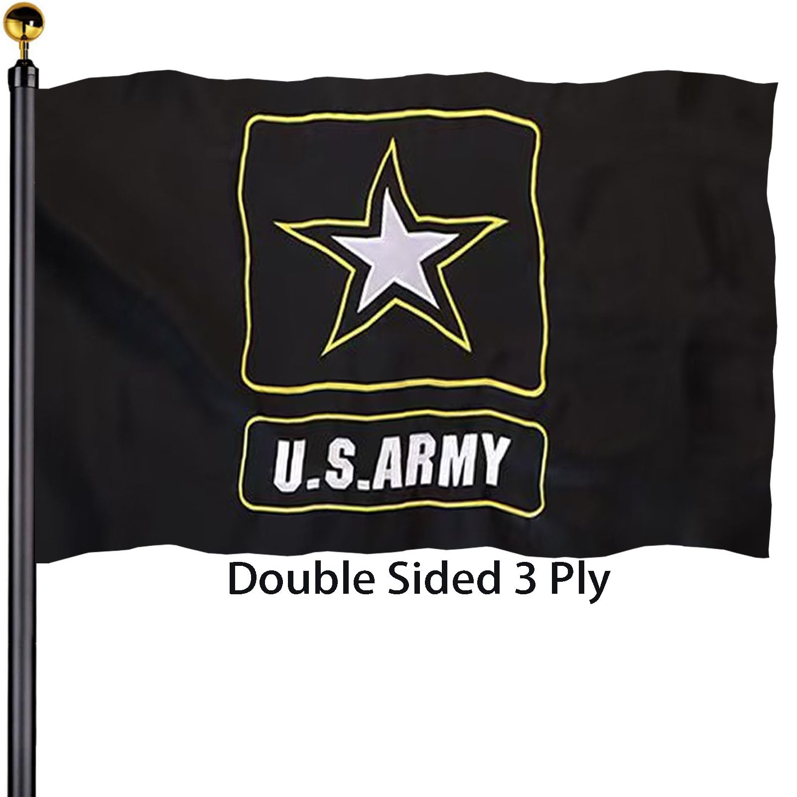 Bleshope US Army flag 3x5 outdoor double-sided display for clear exterior visibility