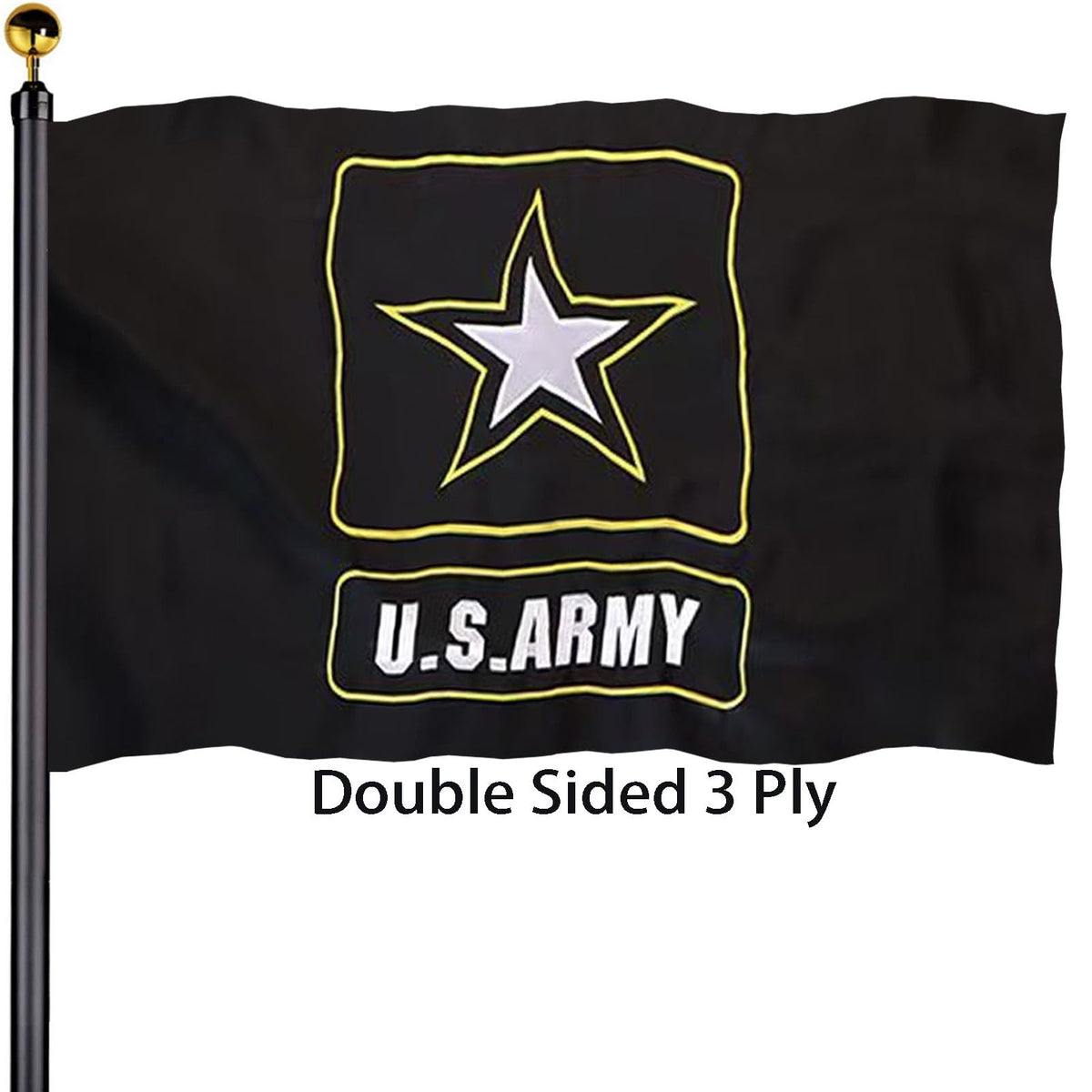 Bleshope US Army flag 3x5 outdoor double-sided display for clear exterior visibility