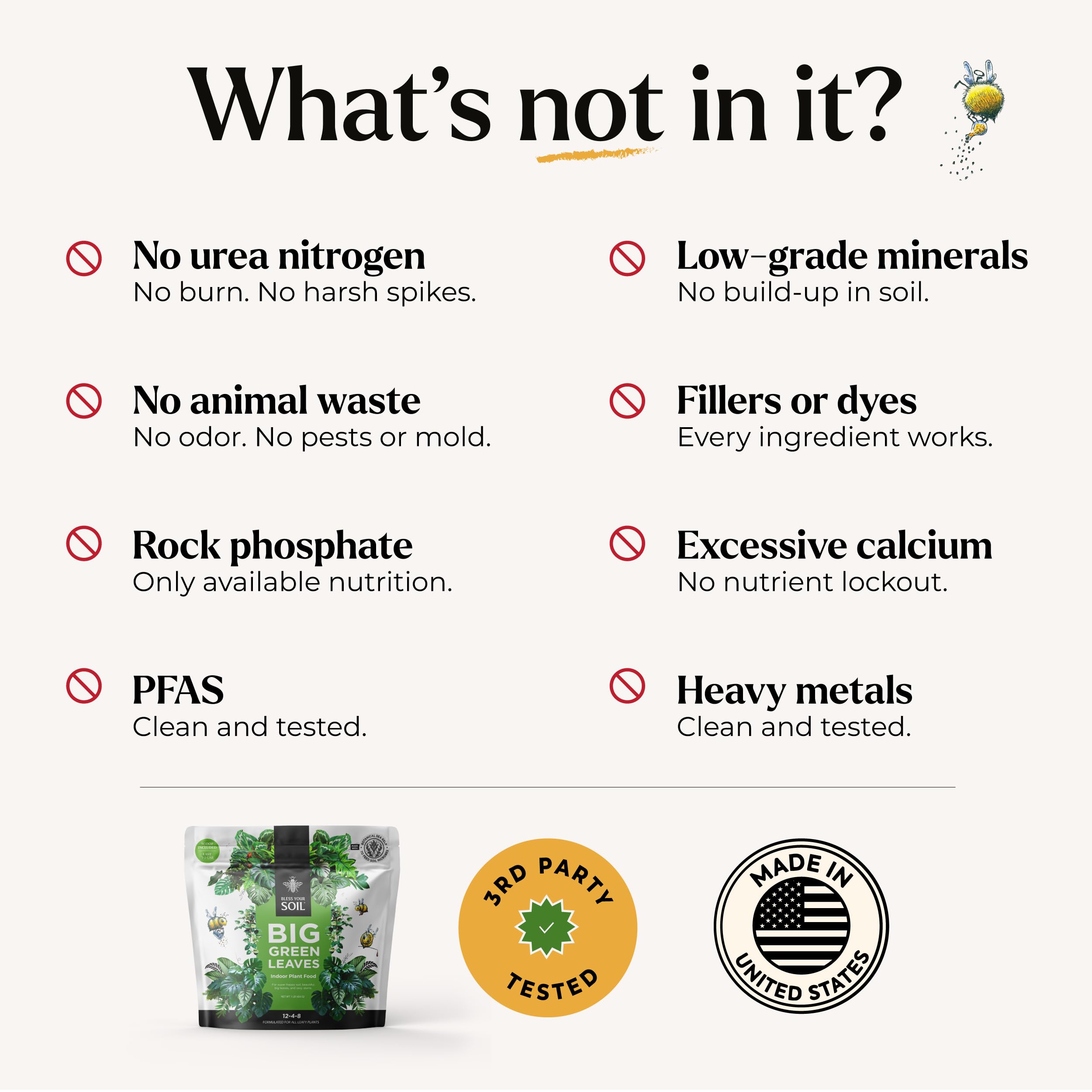Bless Your Soil Big Green Leaves foliar spray for quick nutrient uptake