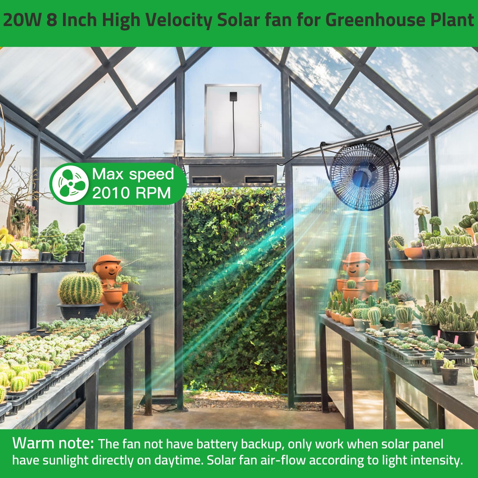 Blessny high-velocity airflow supports shed cooling and air movement.