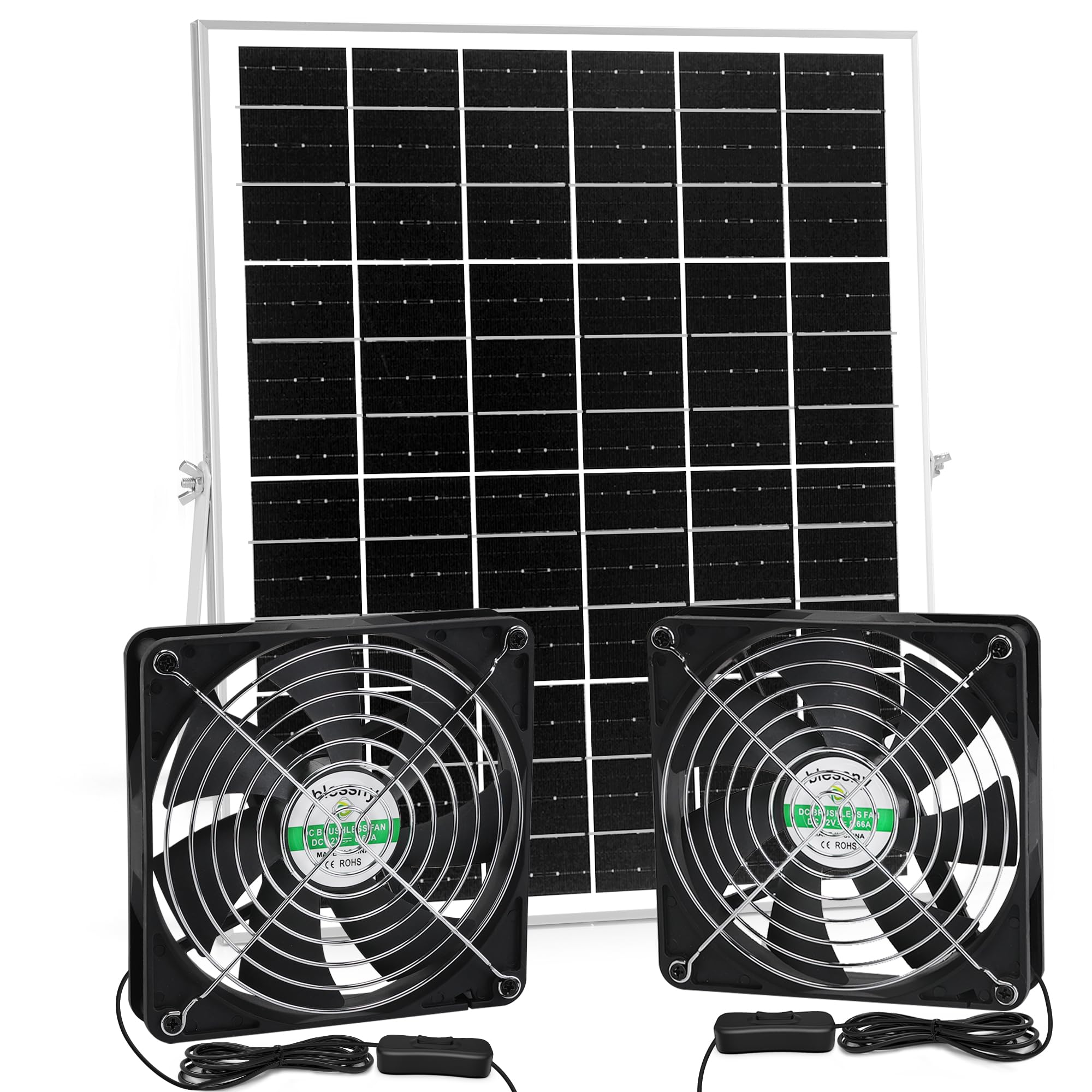 Blessny 5.5 inch dual fans kit for outdoor ventilation and airflow