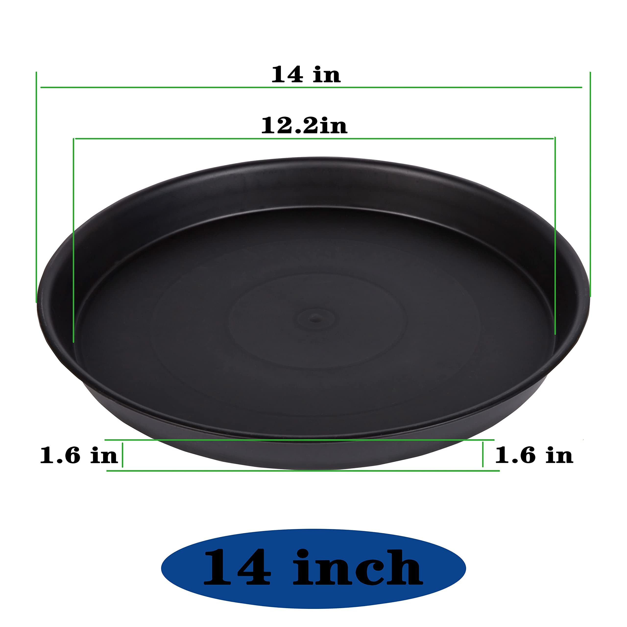 Bleuhome 14-inch plant saucer in durable PP material for longevity.