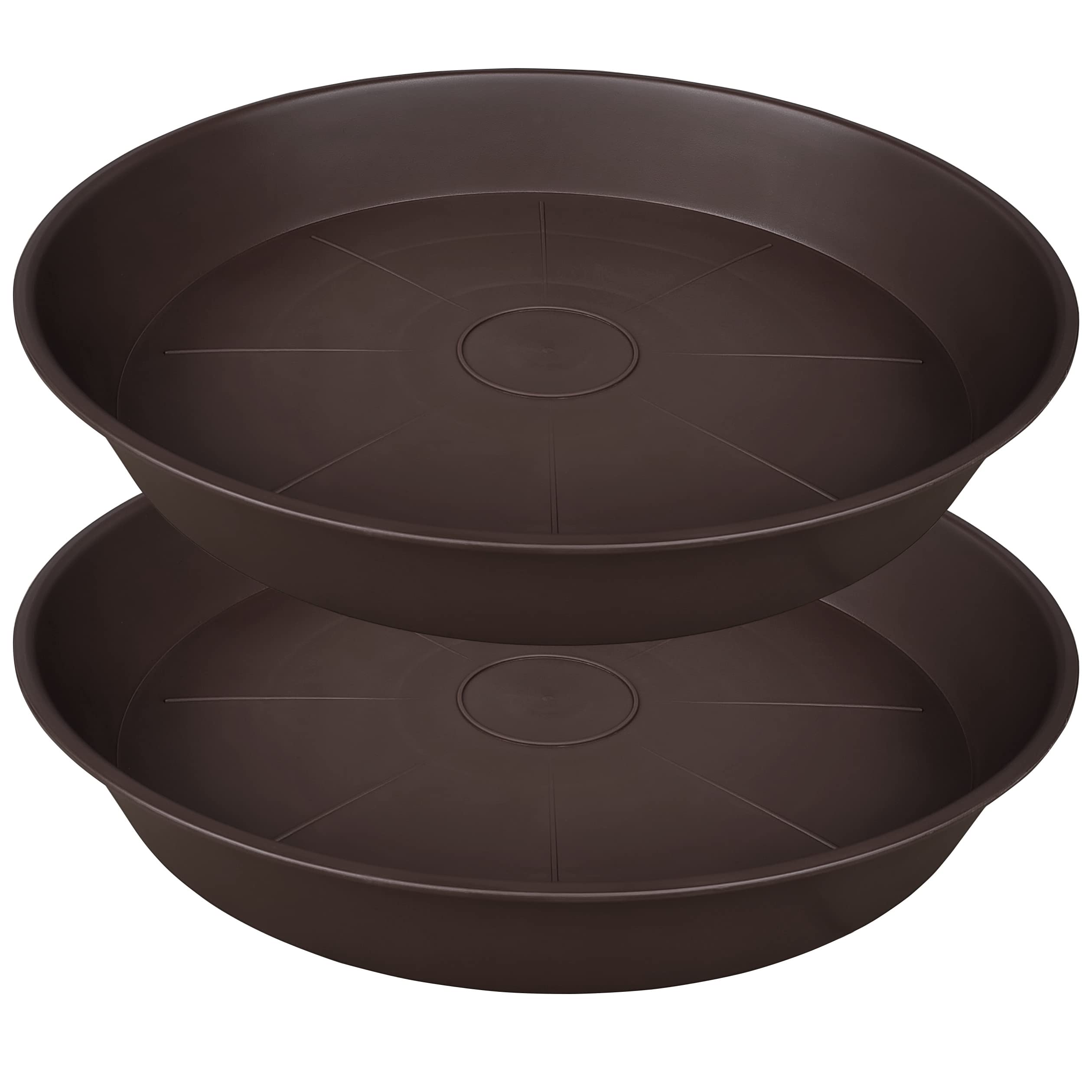 Bleuhome 22 inch plant saucer top view showing wide rim for pots and overflow protection