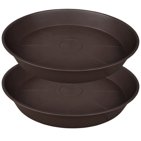 Bleuhome 22 inch plant saucer top view showing wide rim for pots and overflow protection