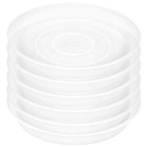 Bleuhome 4-inch plant saucer top view shows clear drip tray protecting indoor surfaces