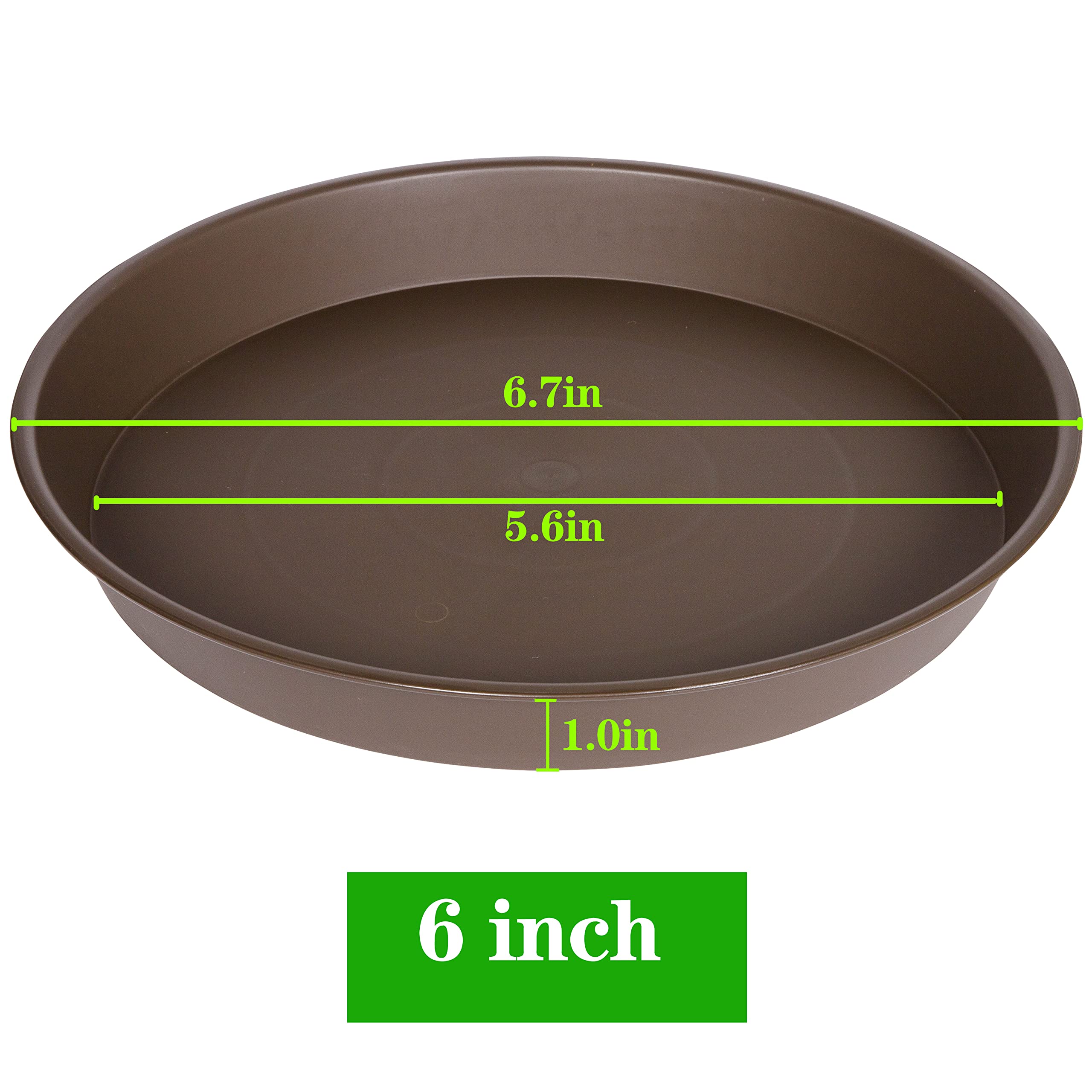 Bleuhome 6-inch saucer with matte exterior for a modern indoor look