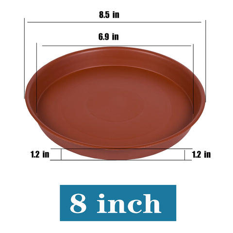 Bleuhome plant saucer side view shows sturdy depth for pots