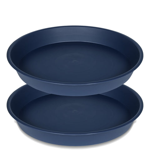 Bleuhome 12-inch blue bird bath bowl adds garden charm.