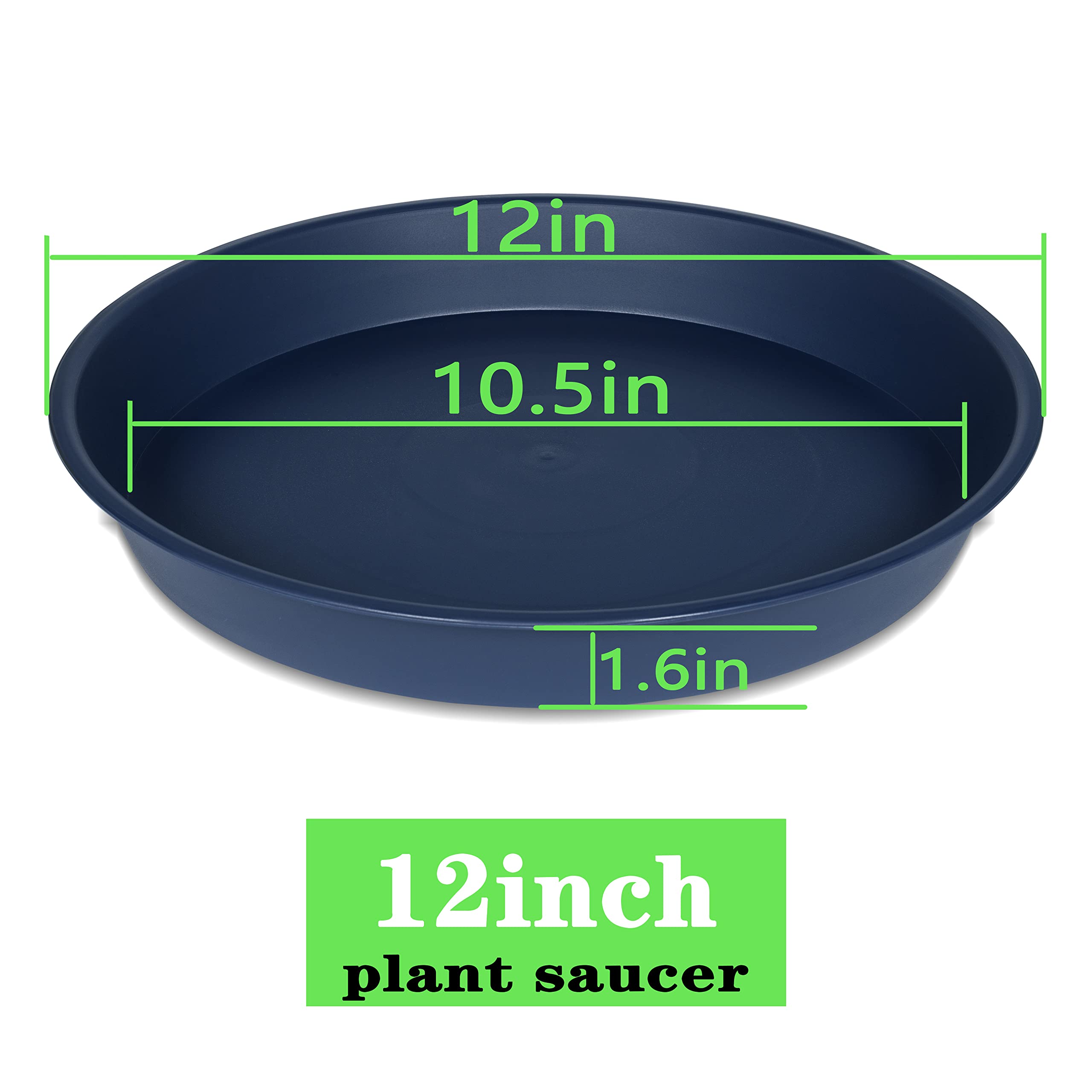 Bleuhome 12-inch blue bird bath bowl side view highlights water depth.