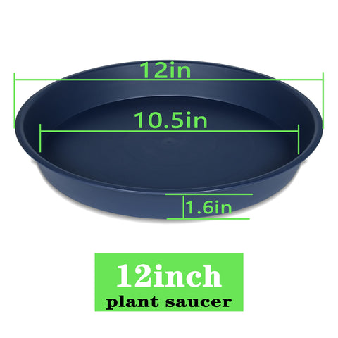 Bleuhome 12-inch blue bird bath bowl side view highlights water depth.