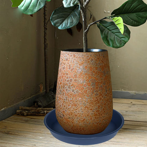 Bleuhome durable blue drainage tray for plants and windowsills.