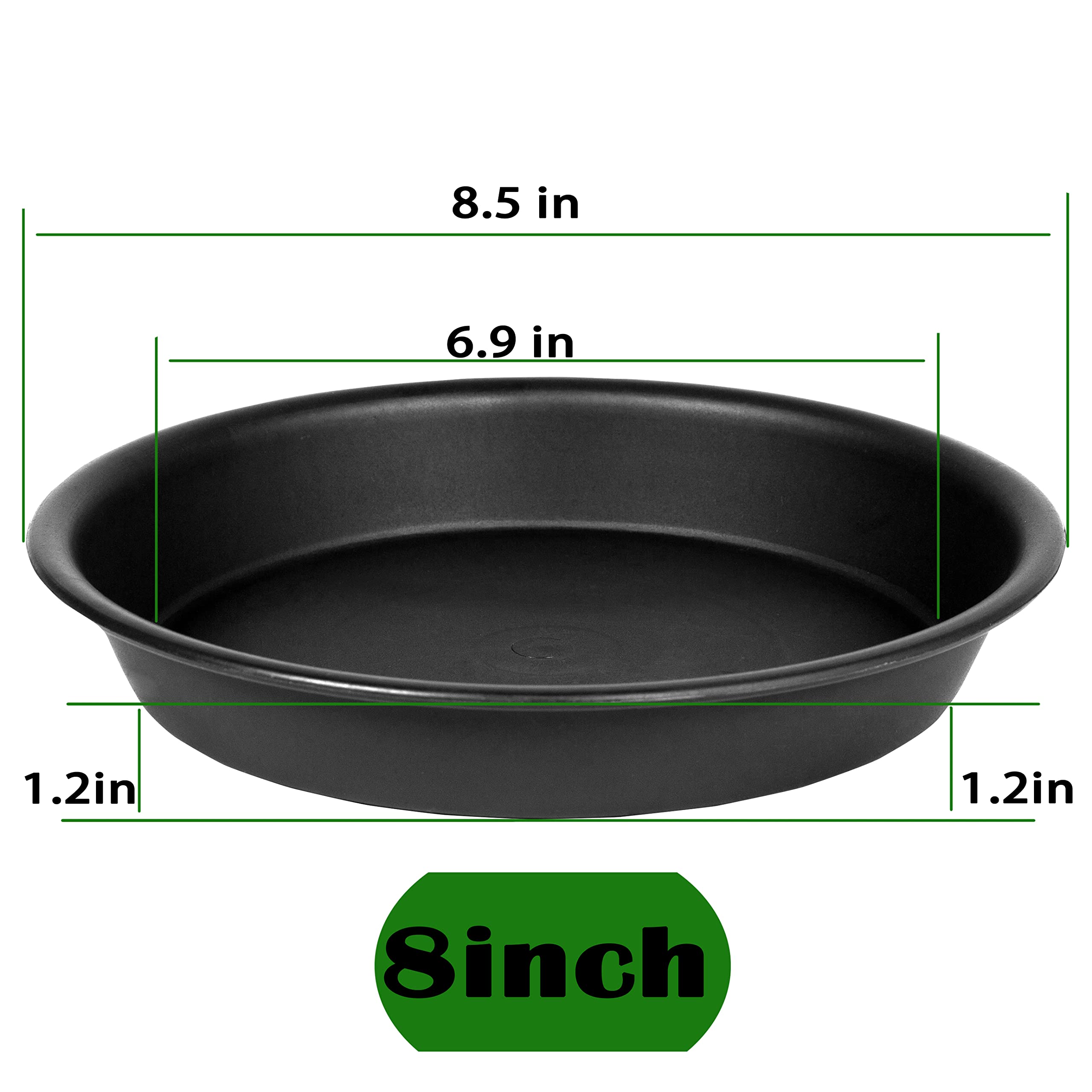 Bleuhome heavy-duty plastic plant saucer tray for durability