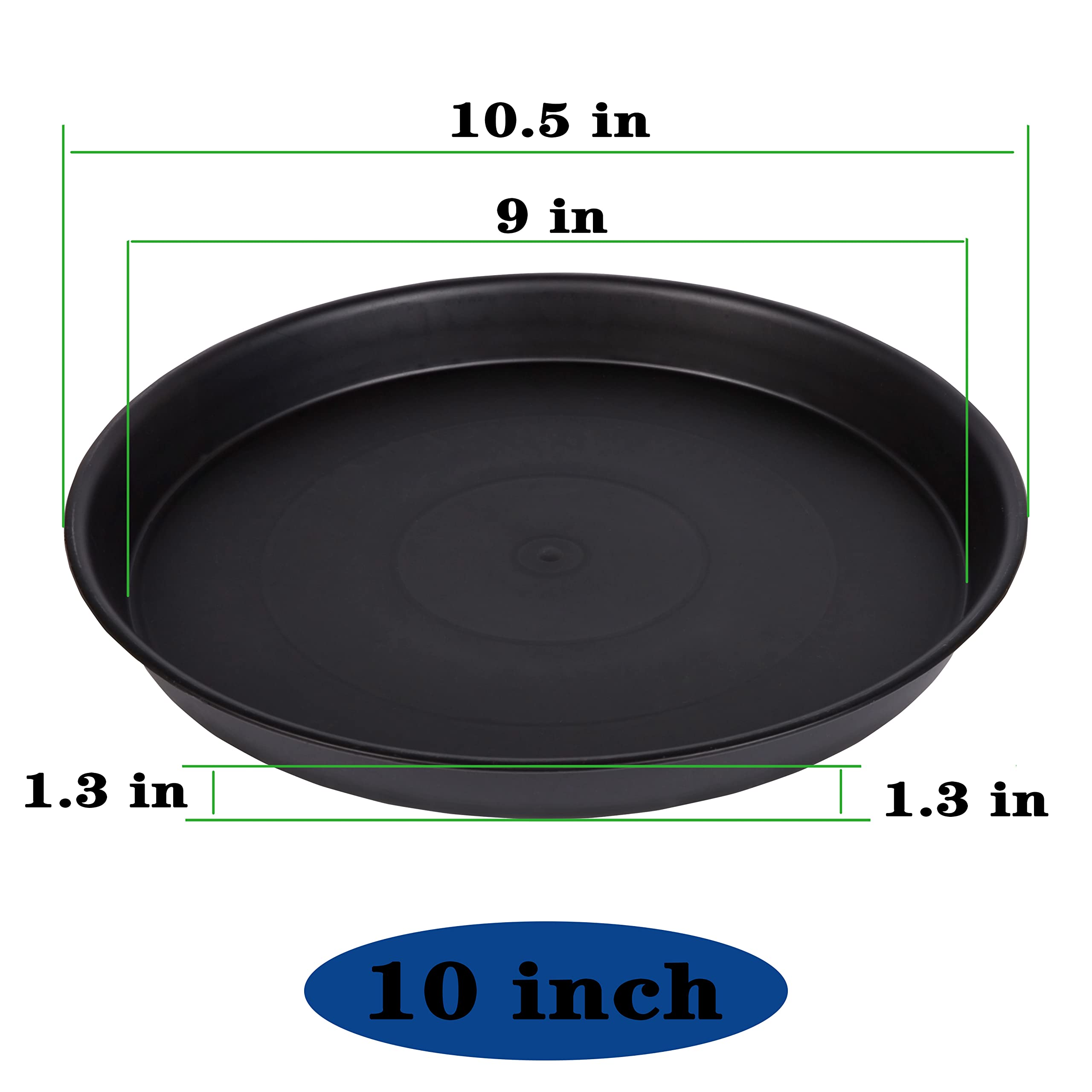 Bleuhome heavy duty plastic plant saucer for indoor pots in gray.