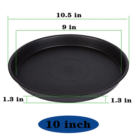 Bleuhome heavy duty plastic plant saucer for indoor pots in gray.