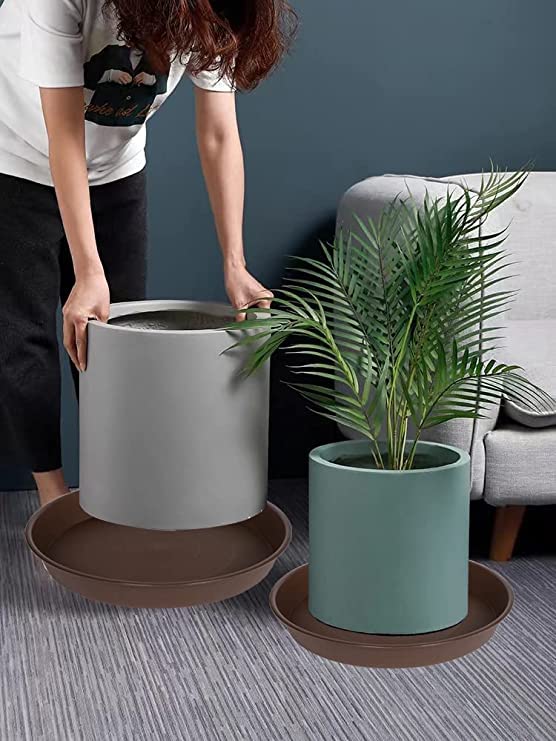 Bleuhome plant saucer 12-inch top diameter catches overflow and protects furniture