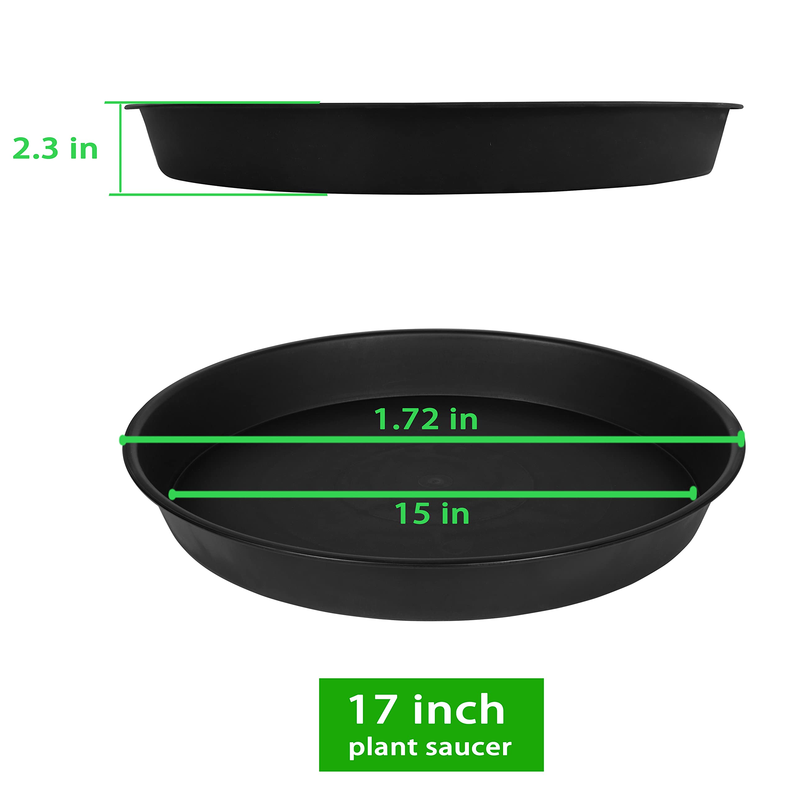 Bleuhome plant saucer with 15-inch base for stable pot support.