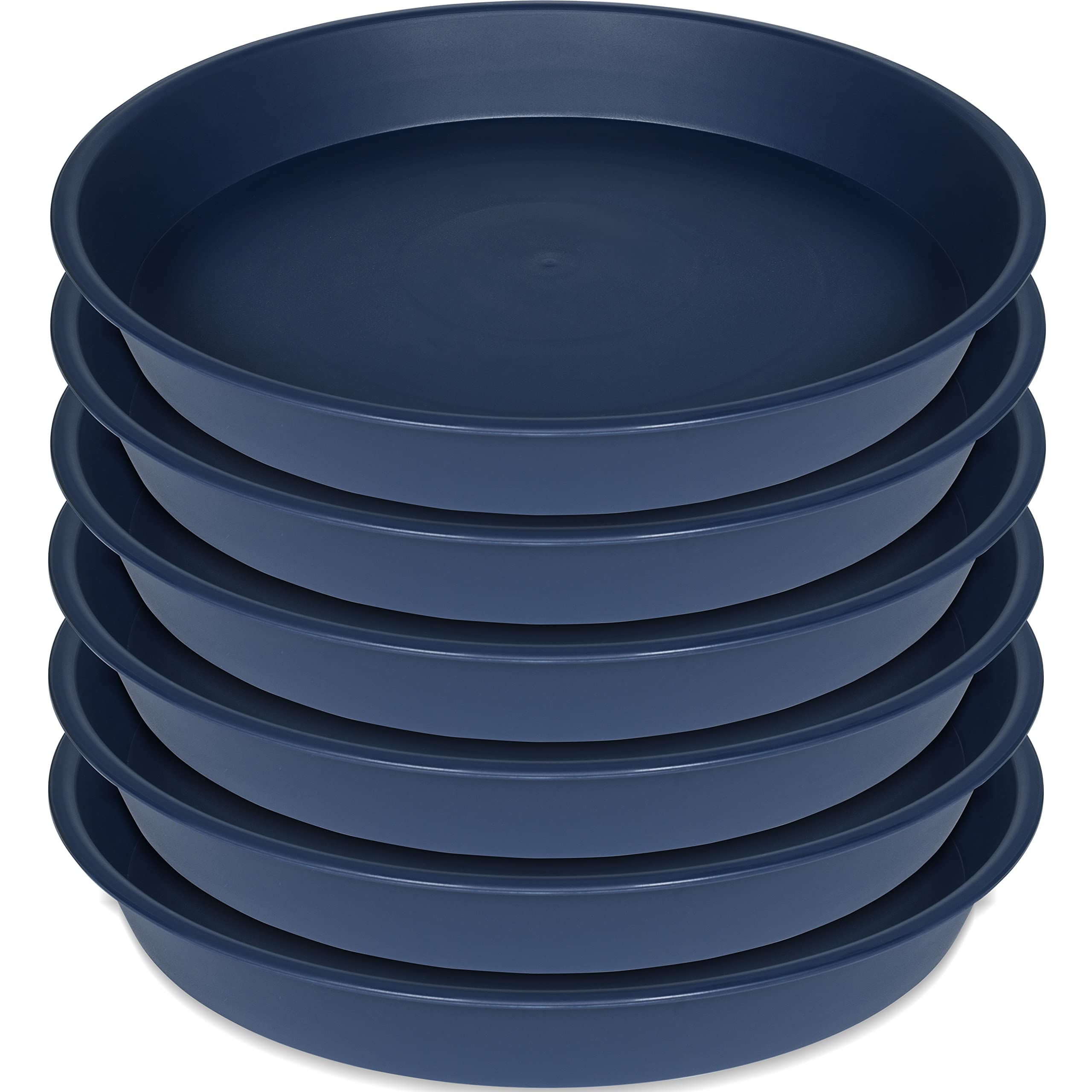 Bleuhome plant saucer 6-inch blue, pack of 6, catches water overflow to protect furniture.