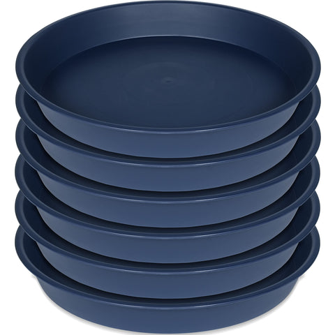 Bleuhome plant saucer 6-inch blue, pack of 6, catches water overflow to protect furniture.