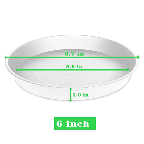 Bleuhome plant saucer 6inch cream sits under pot to prevent spills.