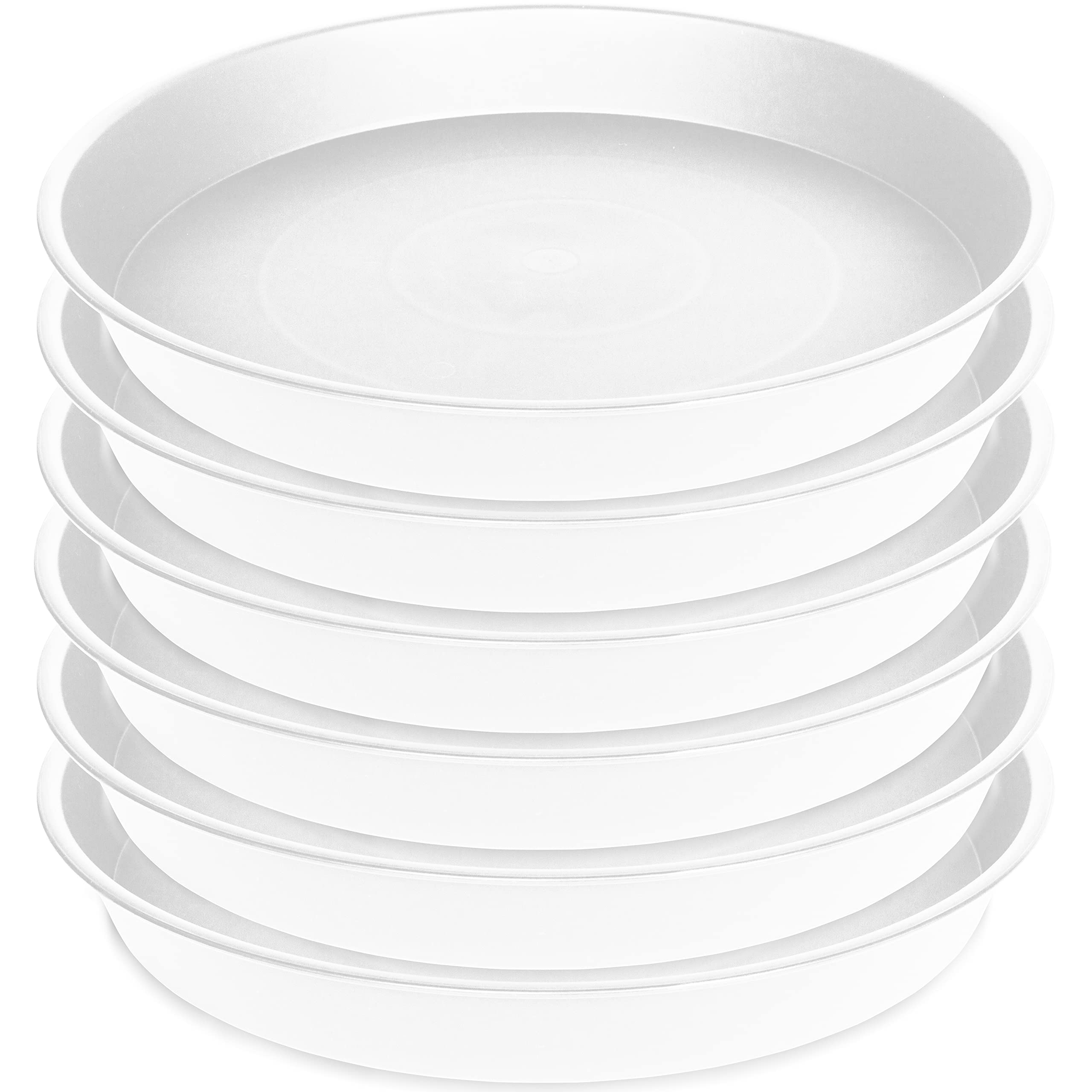 Bleuhome 6-inch cream plant saucer protects indoor surfaces by catching excess water.