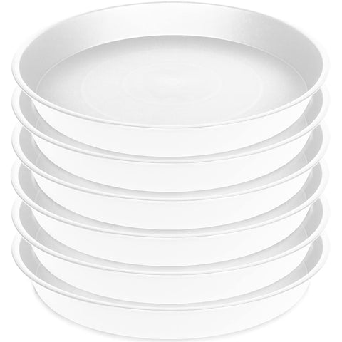 Bleuhome 6-inch cream plant saucer protects indoor surfaces by catching excess water.